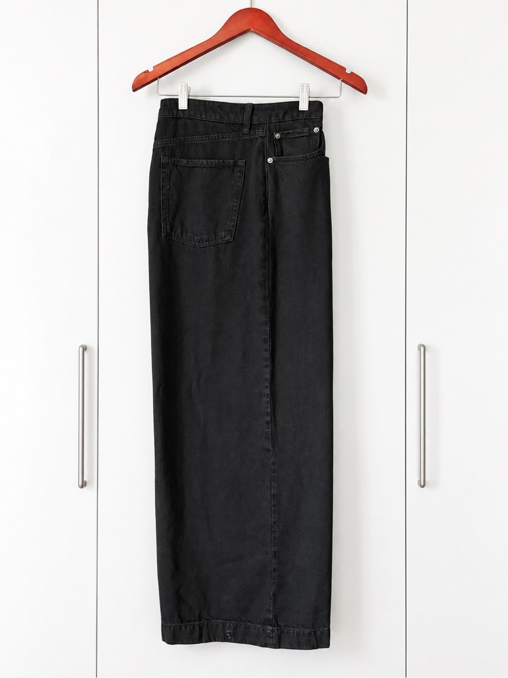 Reitmans Black Long Flare Wide-Leg Jeans